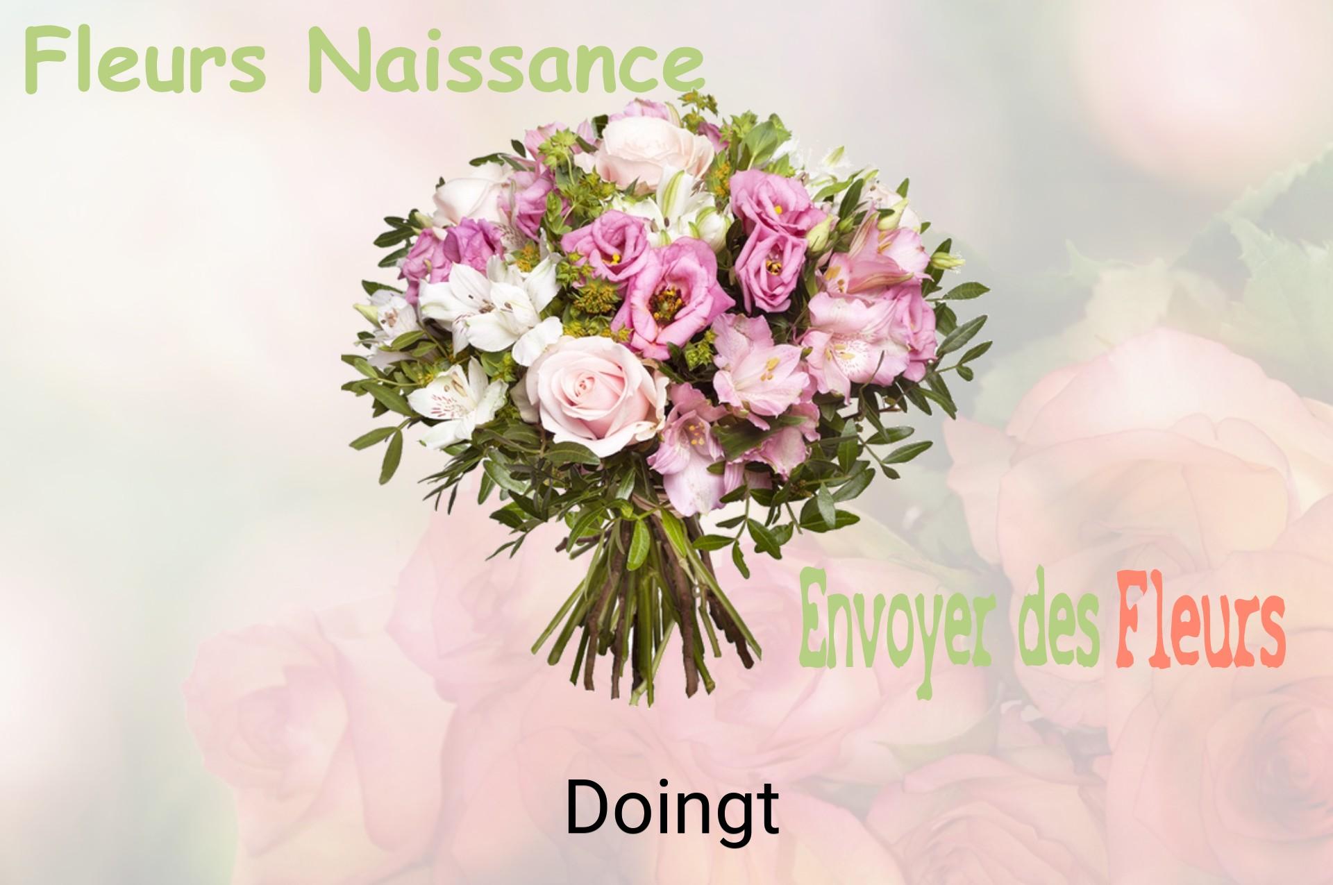 Bouquet de fleurs de naissance livré à Doingt