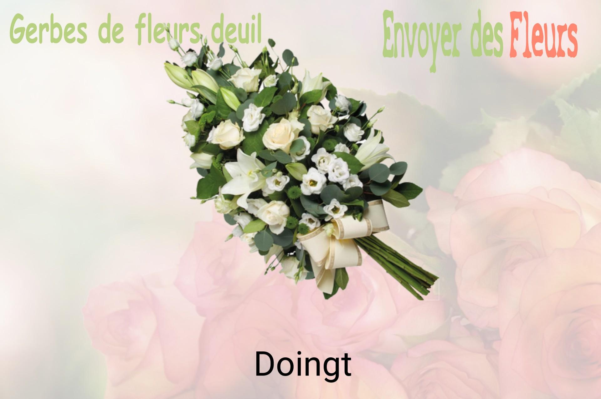 Gerbe de fleurs de deuil livrée à Doingt